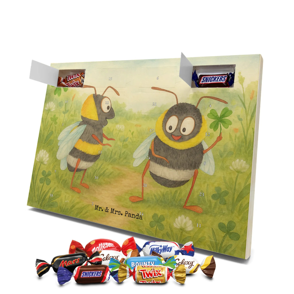 Chocolate advent calendar bumblebees shamrock Design card, gift ideas, gifts, small animals, cute, cute animal motives, hand drawn, funny sayings, good mood, special gifts, animal lover, bumblebee, saying happy, saying positive, saying beautiful, bee decoration, be happy, become happy