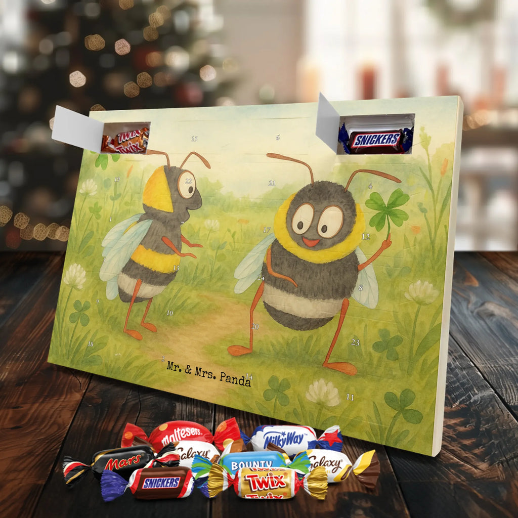 Chocolate advent calendar bumblebees shamrock Design card, gift ideas, gifts, small animals, cute, cute animal motives, hand drawn, funny sayings, good mood, special gifts, animal lover, bumblebee, saying happy, saying positive, saying beautiful, bee decoration, be happy, become happy