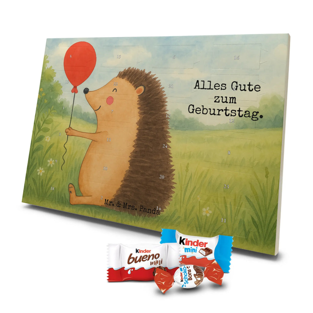 Chocolate advent calendar Hedgehog balloon Design card, gift ideas, gifts, small animals, cute, cute animal motives, hand drawn, funny sayings, good mood, special gifts, animal lover, Balloon, Birthday, Birthday Child