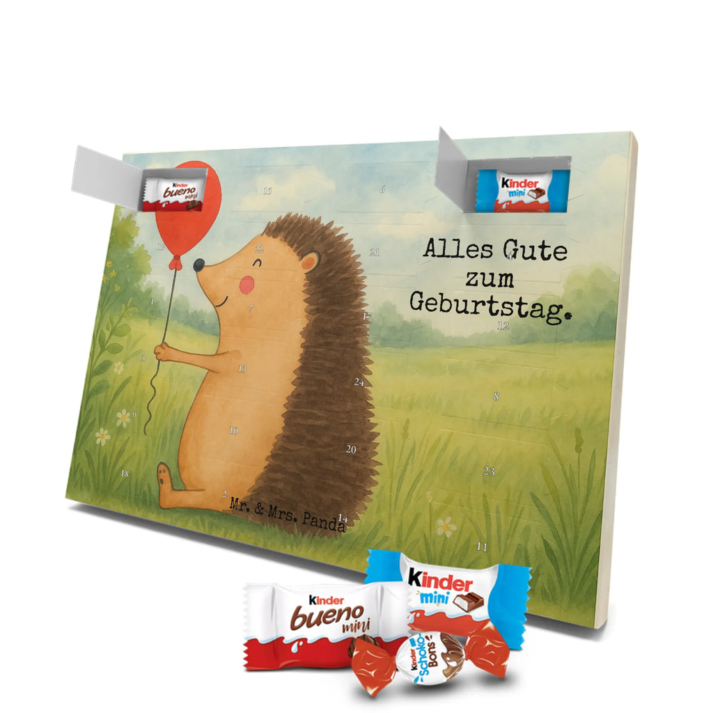 Chocolate advent calendar Hedgehog balloon Design card, gift ideas, gifts, small animals, cute, cute animal motives, hand drawn, funny sayings, good mood, special gifts, animal lover, Balloon, Birthday, Birthday Child