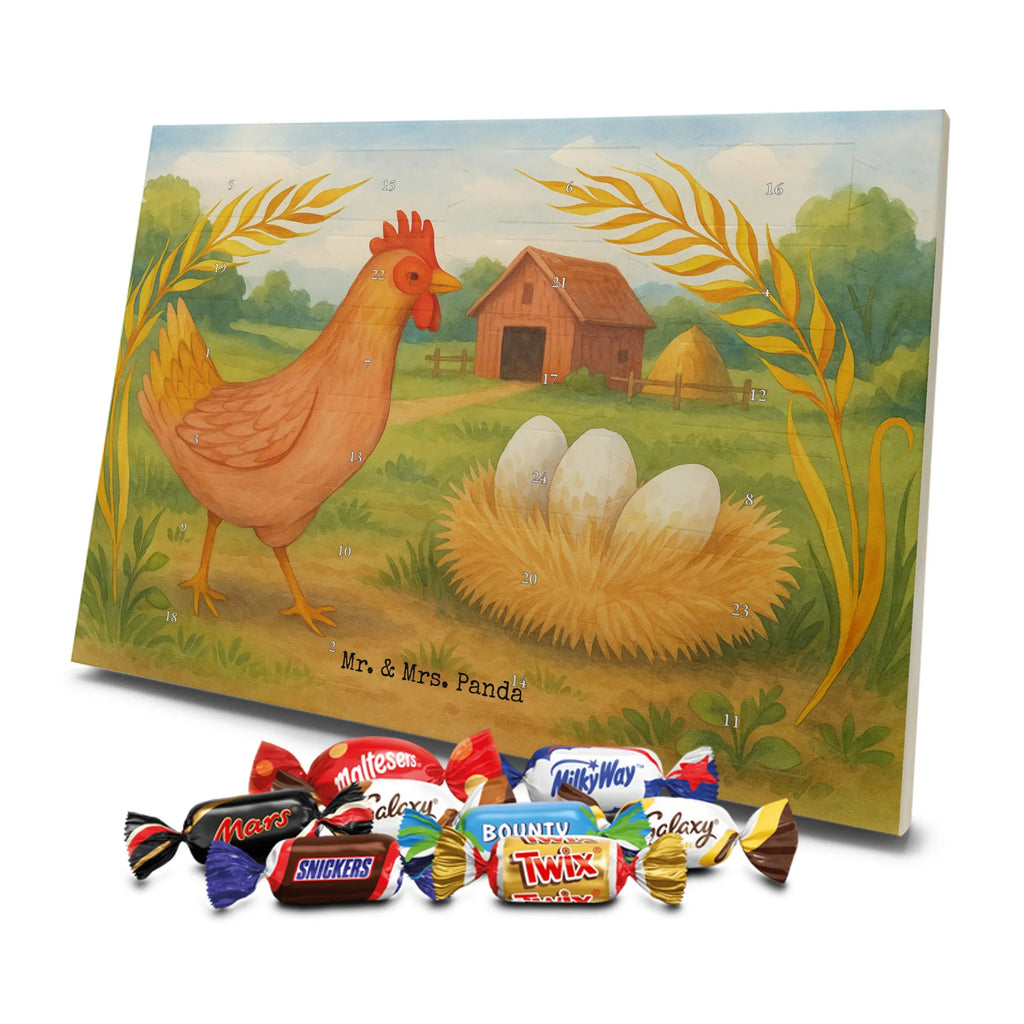 Chocolate advent calendar Chicken Proud Design farm, farm animals, animals, birth, pregnancy, cock, hen, yard, saying, magic, eggs, country life, chicken