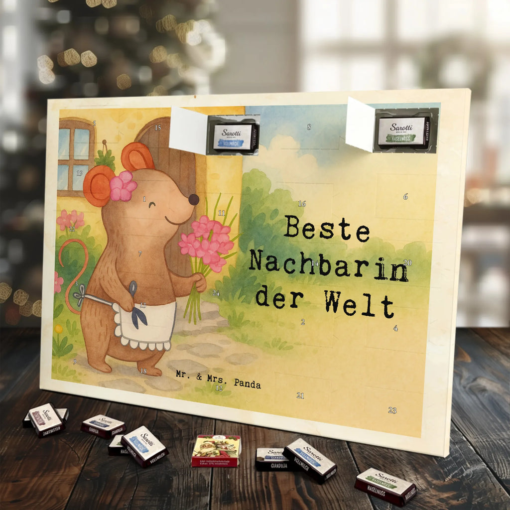 Chocolate advent calendar Mouse Best neighbor in the world Design thank you, birthday, gift idea, birthday present, gift tip, make you happy, giving, for, gift, resident, Neighbor, neighbors, friend, neighborhood, friendship