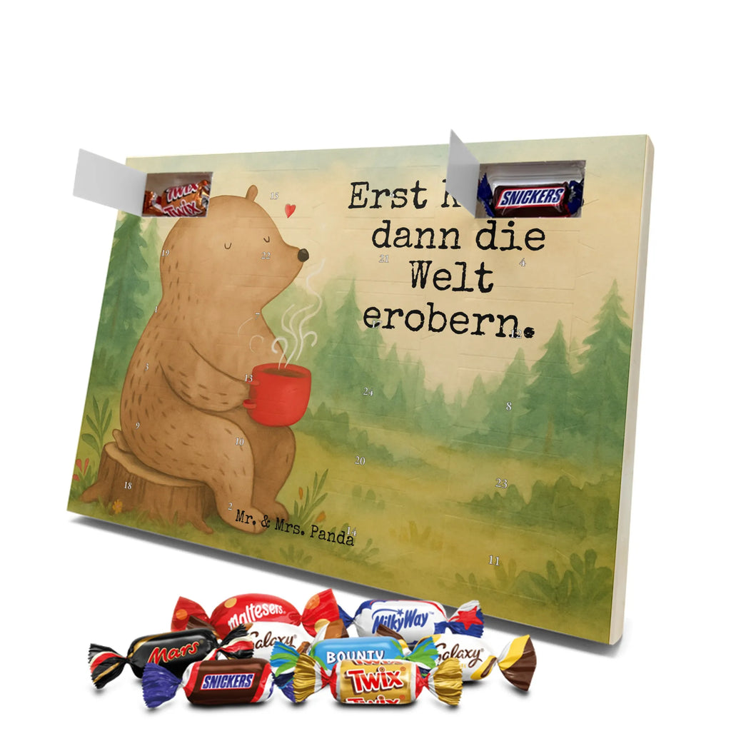 Chocolate advent calendar bear Coffee Design teddy bear, cuddly toy, conquer the world, morning routine, bears, save the world, good morning