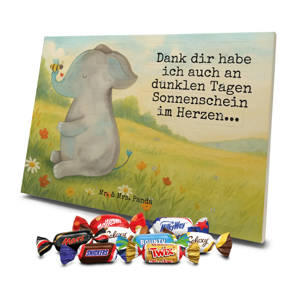 Chocolate advent calendar elephant bee Design card, gift ideas, gifts, small animals, cute, cute animal motives, hand drawn, funny sayings, good mood, special gifts, animal lover, anniversary, wedding gift, proof of love, marriage proposal, love saying, elephant, love gift