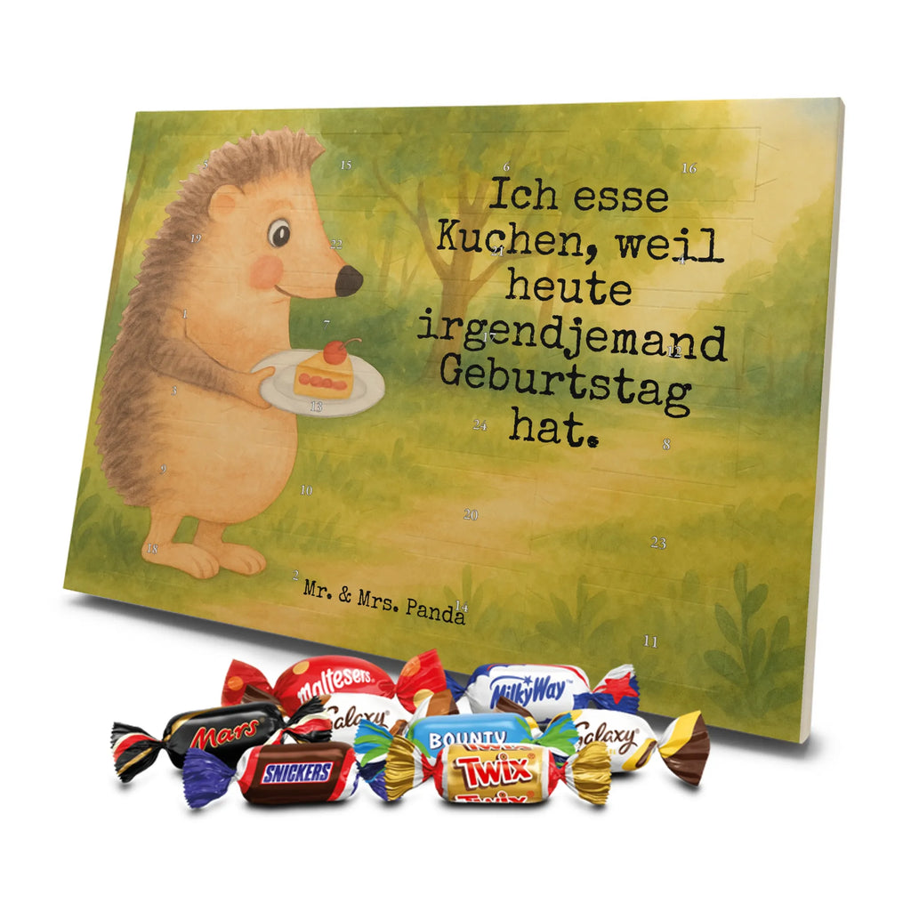 Chocolate advent calendar Hedgehog piece of cake Design card, gift ideas, gifts, small animals, cute, cute animal motives, hand drawn, funny sayings, good mood, special gifts, animal lover, baking gift, food saying, bake cake, birthday cake, invitation party, cake