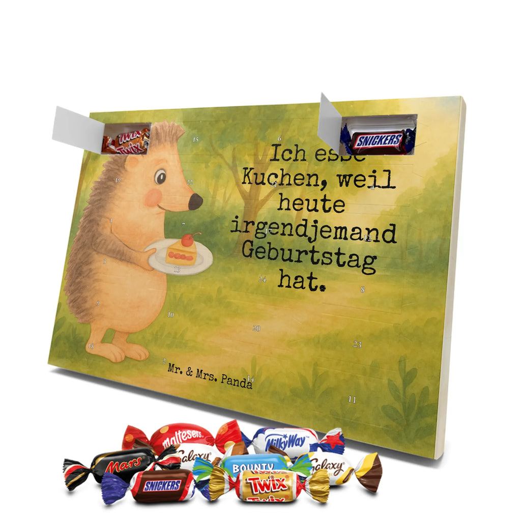 Chocolate advent calendar Hedgehog piece of cake Design card, gift ideas, gifts, small animals, cute, cute animal motives, hand drawn, funny sayings, good mood, special gifts, animal lover, baking gift, food saying, bake cake, birthday cake, invitation party, cake