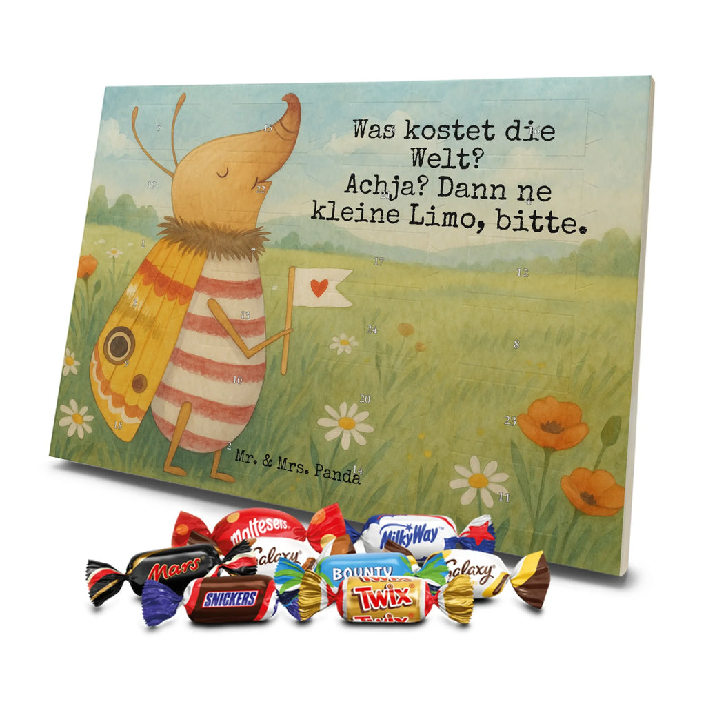 Chocolate advent calendar Moth flag Design card, gift ideas, gifts, small animals, cute, cute animal motives, hand drawn, funny sayings, good mood, special gifts, animal lover, Kitchen decoration, How much does the world cost, Moth, Beetle, Saying funny