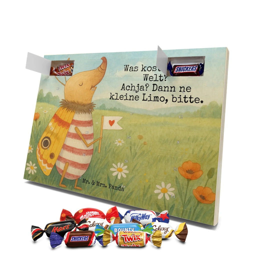 Chocolate advent calendar Moth flag Design card, gift ideas, gifts, small animals, cute, cute animal motives, hand drawn, funny sayings, good mood, special gifts, animal lover, Kitchen decoration, How much does the world cost, Moth, Beetle, Saying funny