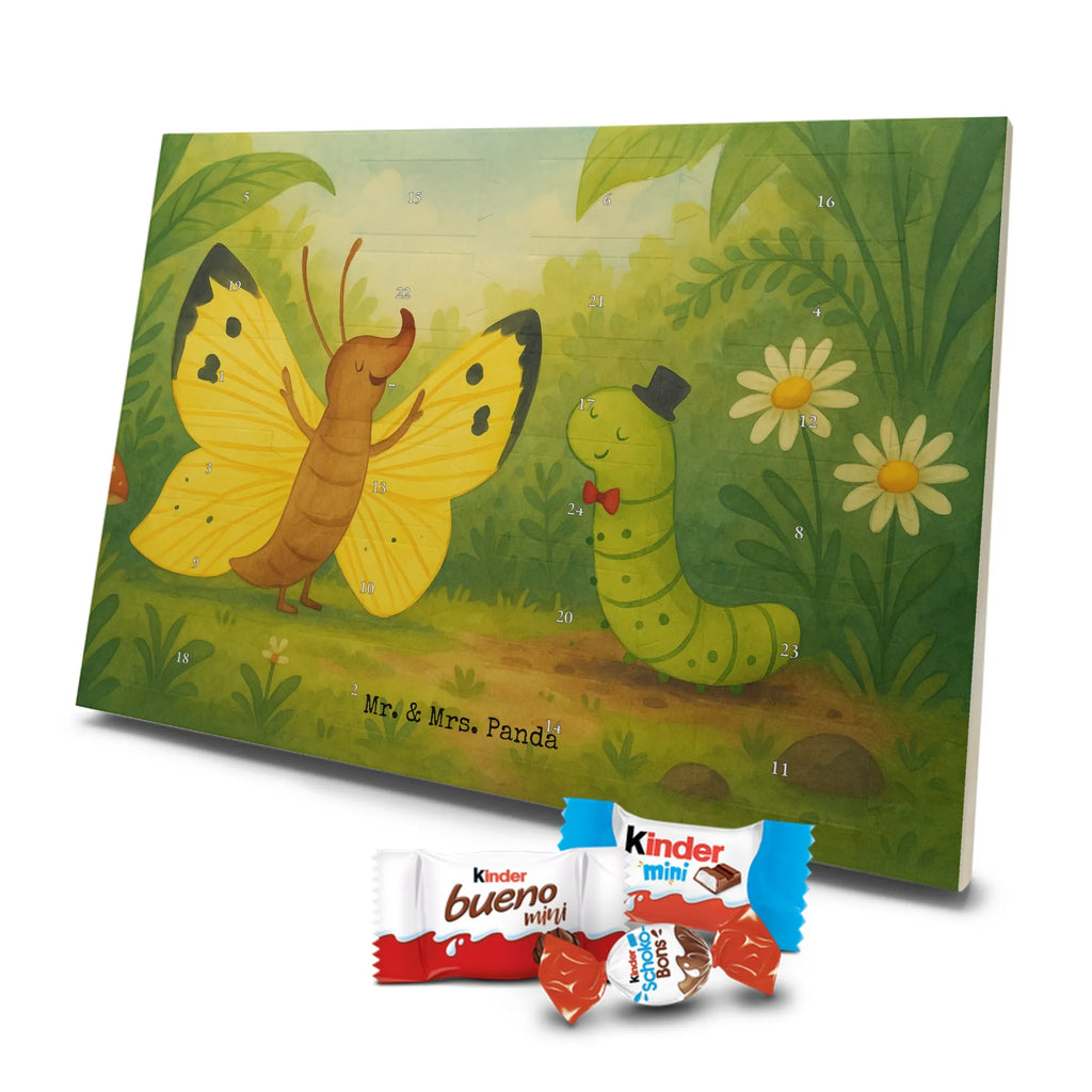 Chocolate advent calendar Caterpillar butterfly Design card, gift ideas, gifts, small animals, cute, cute animal motives, hand drawn, funny sayings, good mood, special gifts, animal lover, development, Caterpillar, butterfly, lemon butterfly, growing up, cocoon, hat, beauty