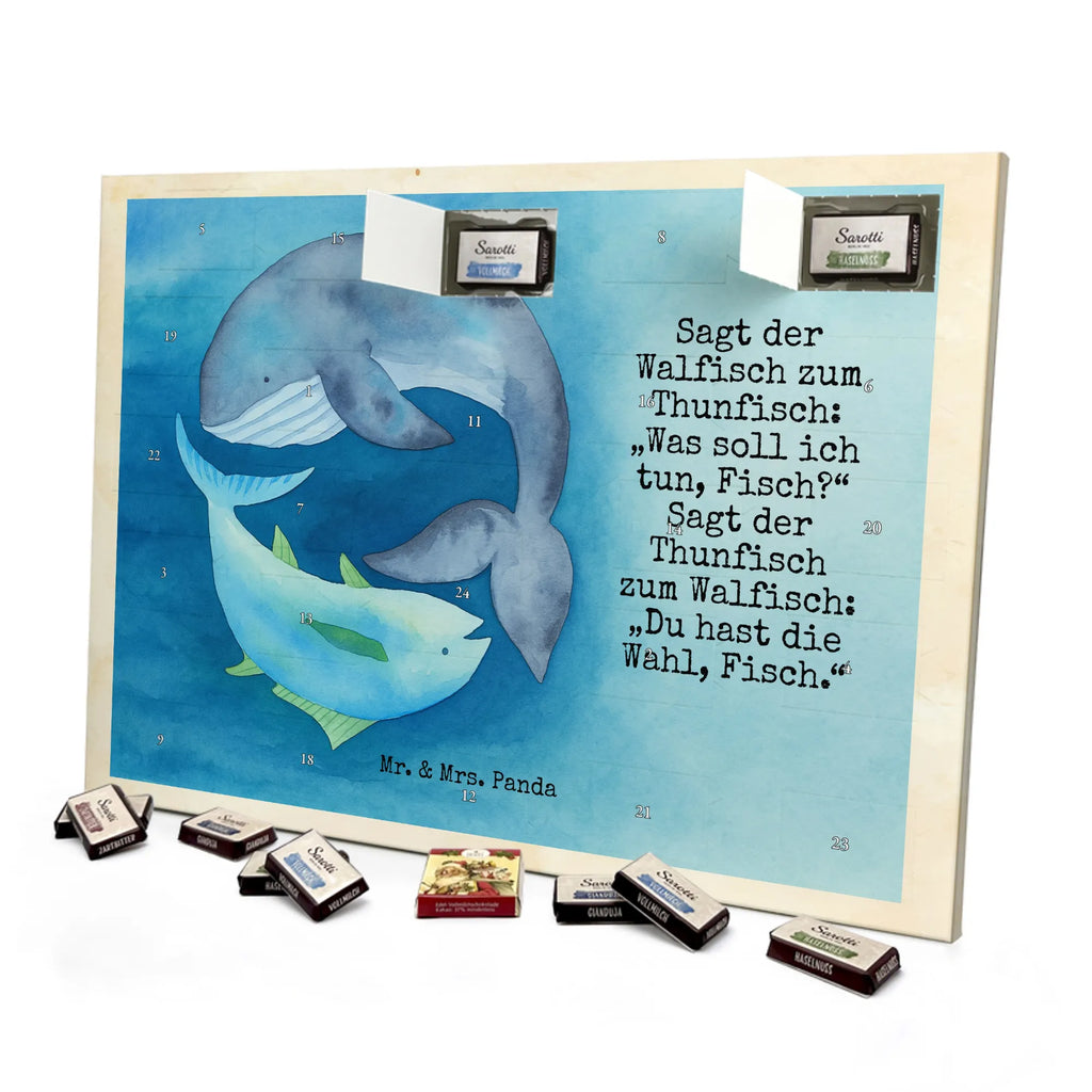 Chocolate advent calendar whale tuna Design card, gift ideas, gifts, small animals, cute, cute animal motives, hand drawn, funny sayings, good mood, special gifts, animal lover, tuna, word joke funny, choice, joke, saying funny, flat joke, whale, flat joke gift, saying of the day