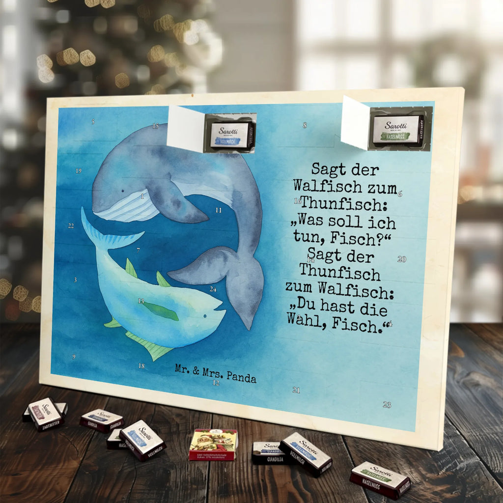 Chocolate advent calendar whale tuna Design card, gift ideas, gifts, small animals, cute, cute animal motives, hand drawn, funny sayings, good mood, special gifts, animal lover, tuna, word joke funny, choice, joke, saying funny, flat joke, whale, flat joke gift, saying of the day