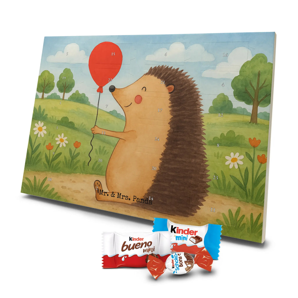 Chocolate advent calendar Hedgehog balloon Design card, gift ideas, gifts, small animals, cute, cute animal motives, hand drawn, funny sayings, good mood, special gifts, animal lover, Balloon, Birthday, Birthday Child