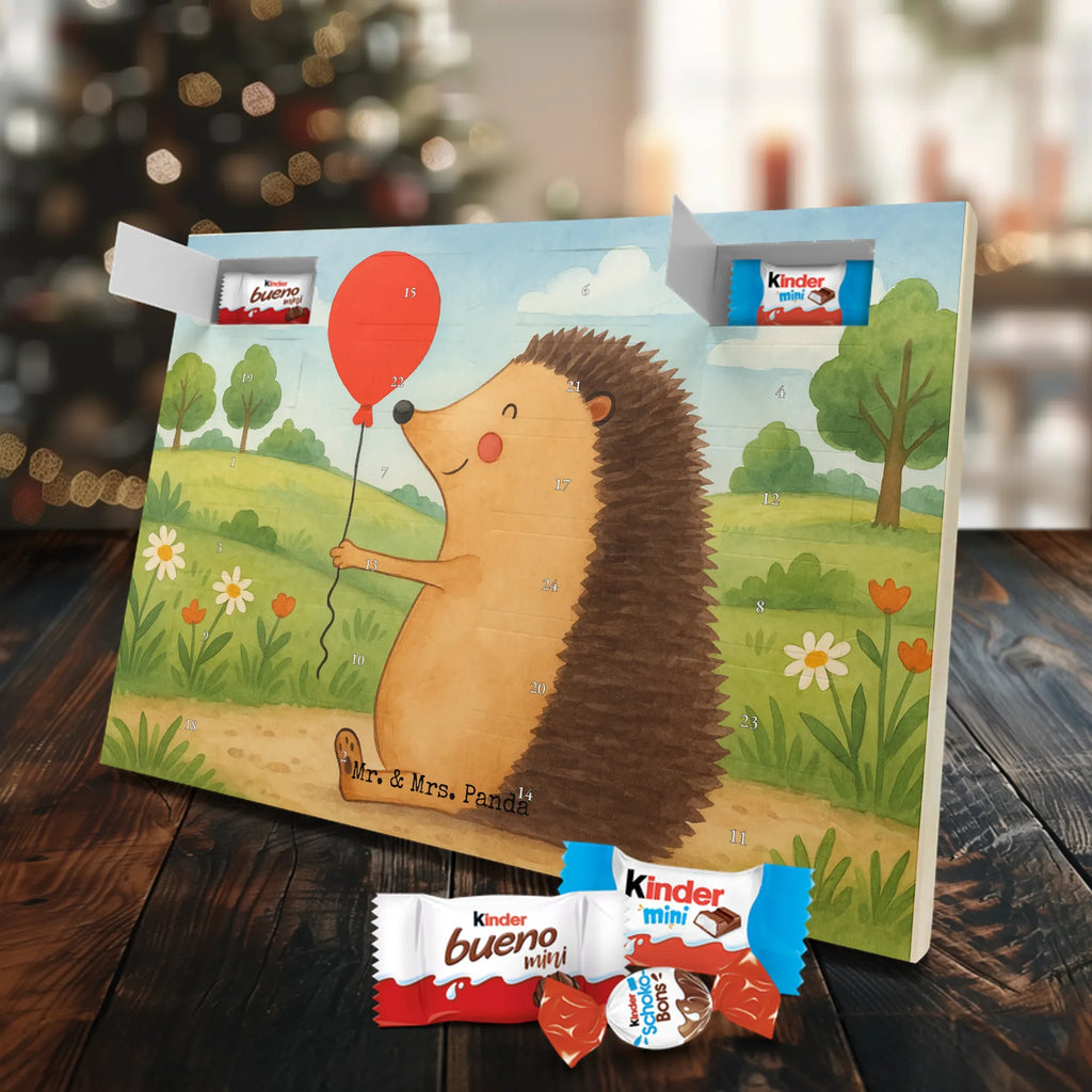 Chocolate advent calendar Hedgehog balloon Design card, gift ideas, gifts, small animals, cute, cute animal motives, hand drawn, funny sayings, good mood, special gifts, animal lover, Balloon, Birthday, Birthday Child