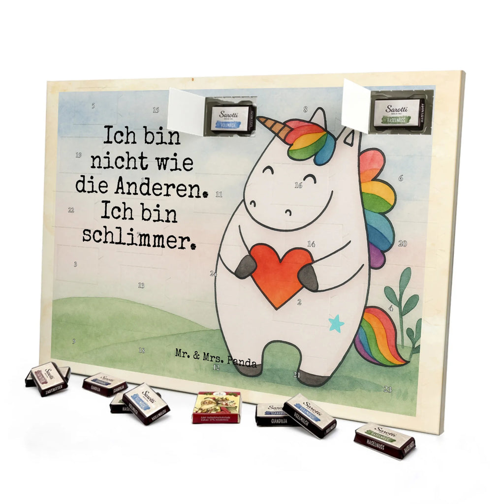 Chocolate advent calendar unicorn Heart Design different, heart, girlfriend present, girlfriend gift, bad girl, evil