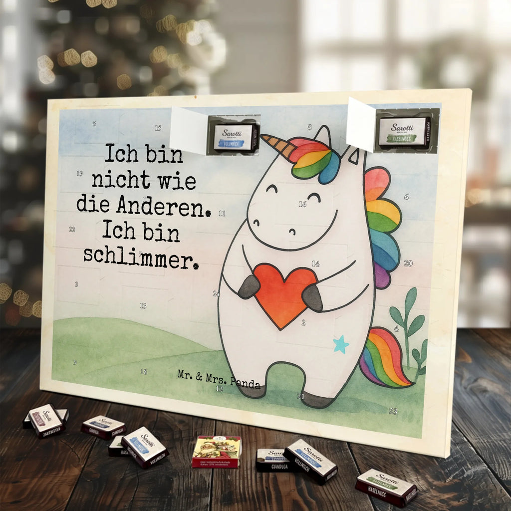 Chocolate advent calendar unicorn Heart Design different, heart, girlfriend present, girlfriend gift, bad girl, evil