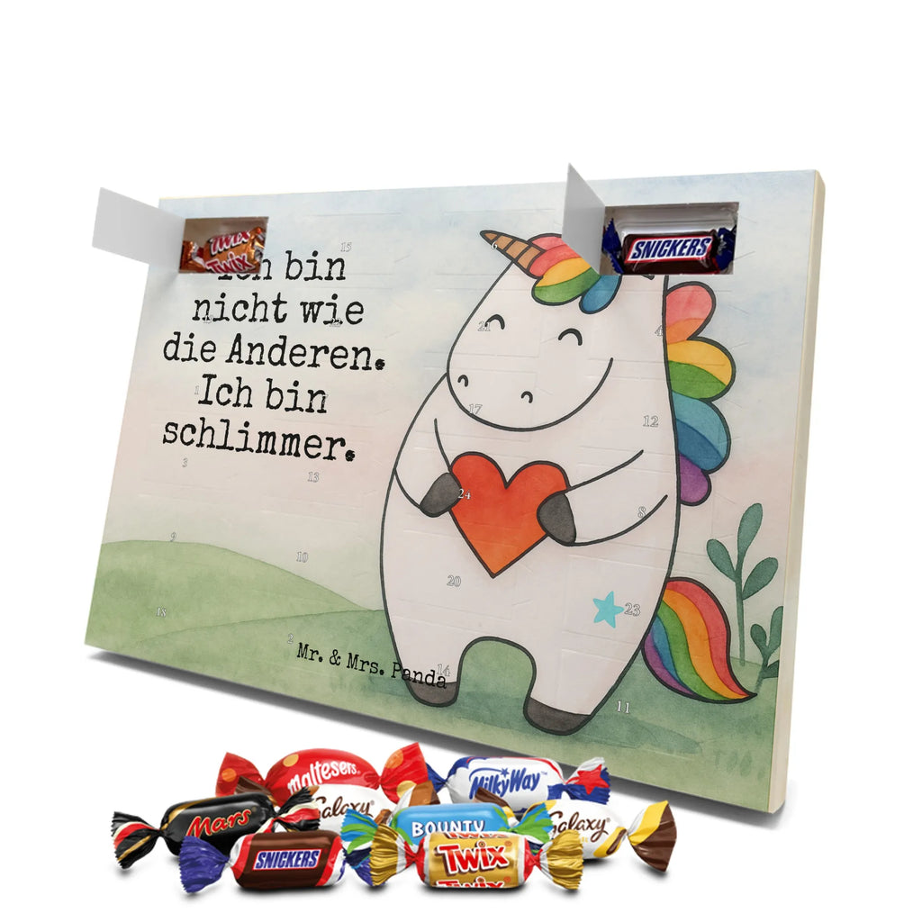 Chocolate advent calendar unicorn Heart Design different, heart, girlfriend present, girlfriend gift, bad girl, evil