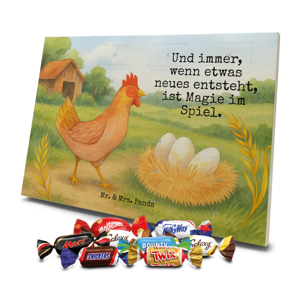 Chocolate advent calendar Chicken Proud Design farm, farm animals, animals, birth, pregnancy, cock, hen, yard, saying, magic, eggs, country life, chicken