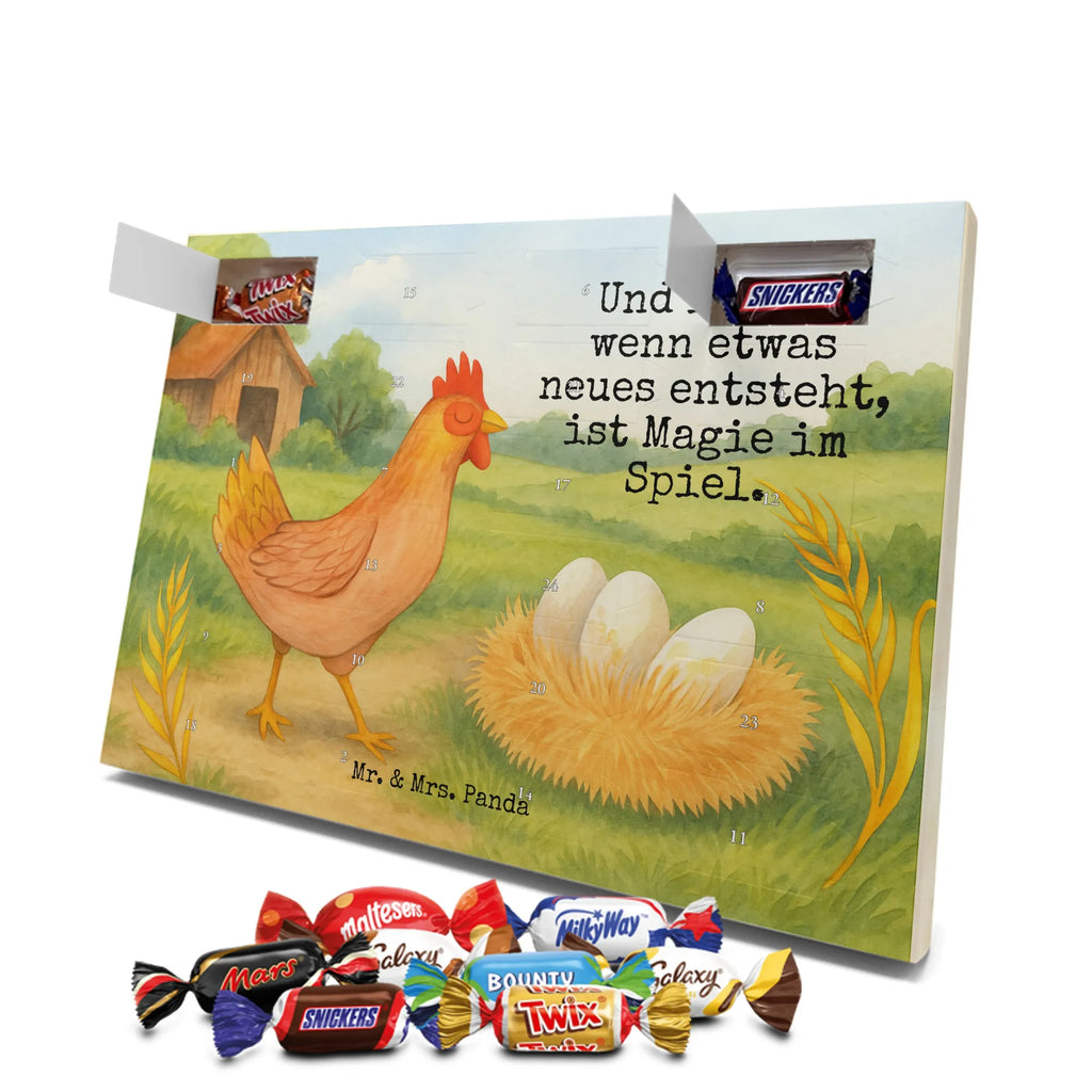 Chocolate advent calendar Chicken Proud Design farm, farm animals, animals, birth, pregnancy, cock, hen, yard, saying, magic, eggs, country life, chicken
