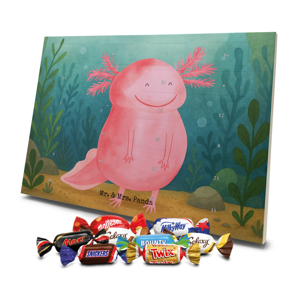 Chocolate advent calendar axolotl Happy Design Axelotl, marine animals, Mexican walking fish, salamander, good mood, tail, amphibian