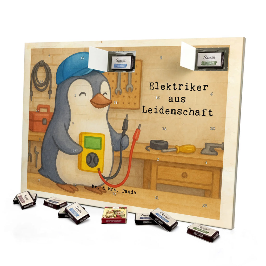 Chocolate advent calendar Electrician Passion Design gift, promotion, anniversary, retirement, sayings, job start, gift idea, best, farewell gift, profession, passing exam