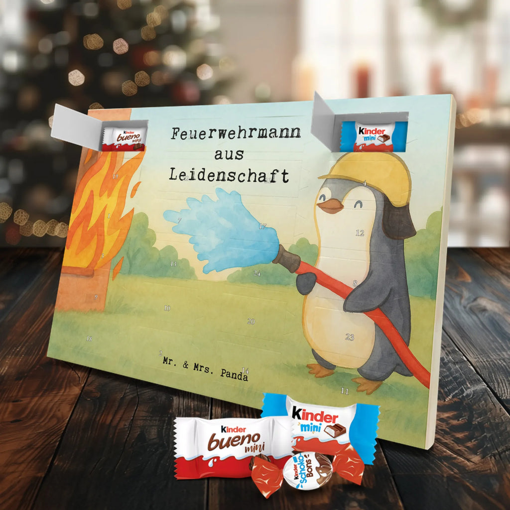 Chocolate advent calendar firefighter passion Design gift, promotion, anniversary, retirement, sayings, job start, gift idea, best, farewell gift, profession, passing exam