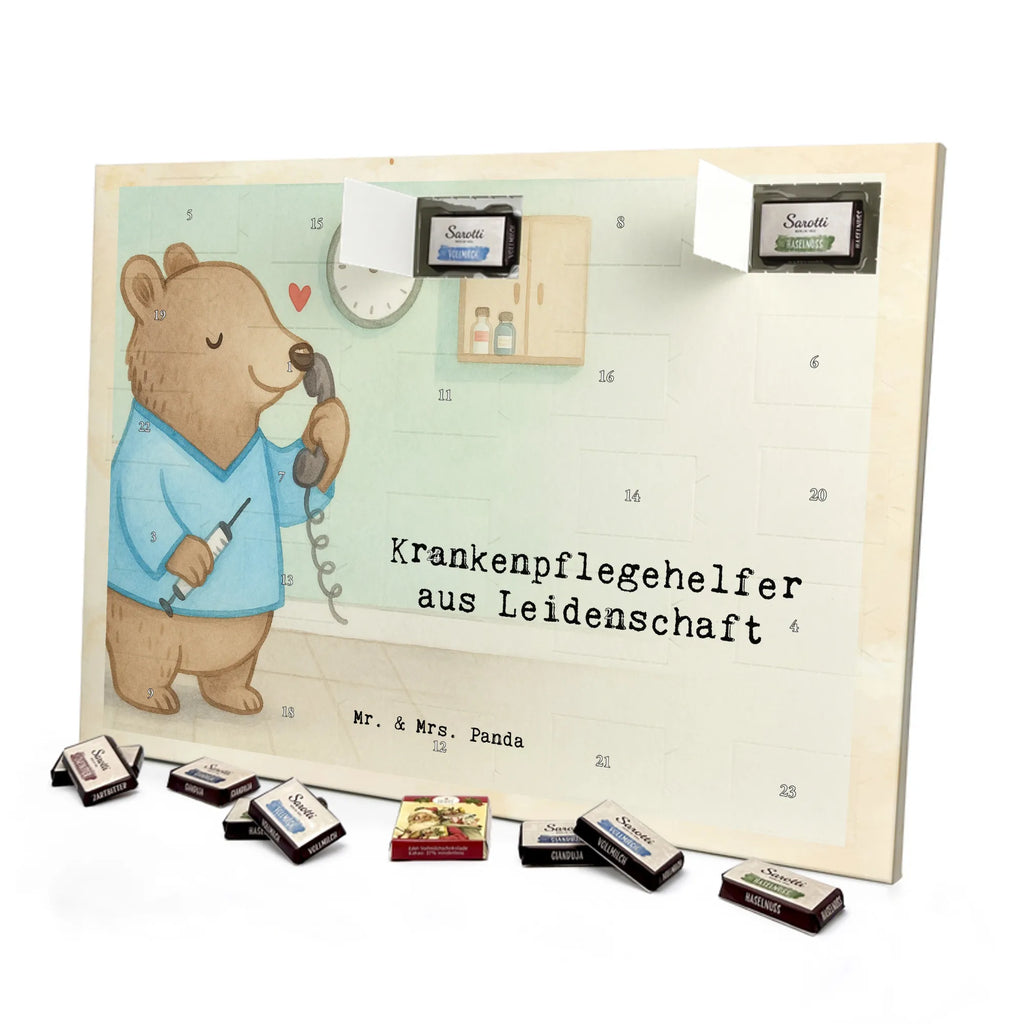 Chocolate advent calendar nursing assistant Passion Design gift, promotion, anniversary, retirement, sayings, job start, gift idea, best, farewell gift, profession, passing exam