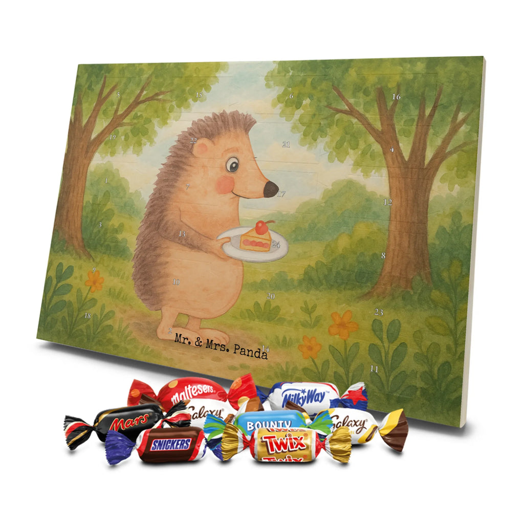 Chocolate advent calendar Hedgehog piece of cake Design card, gift ideas, gifts, small animals, cute, cute animal motives, hand drawn, funny sayings, good mood, special gifts, animal lover, baking gift, food saying, bake cake, birthday cake, invitation party, cake