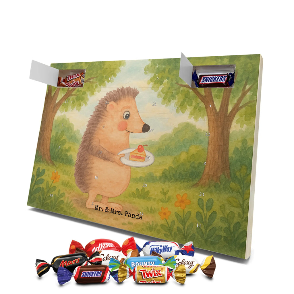 Chocolate advent calendar Hedgehog piece of cake Design card, gift ideas, gifts, small animals, cute, cute animal motives, hand drawn, funny sayings, good mood, special gifts, animal lover, baking gift, food saying, bake cake, birthday cake, invitation party, cake