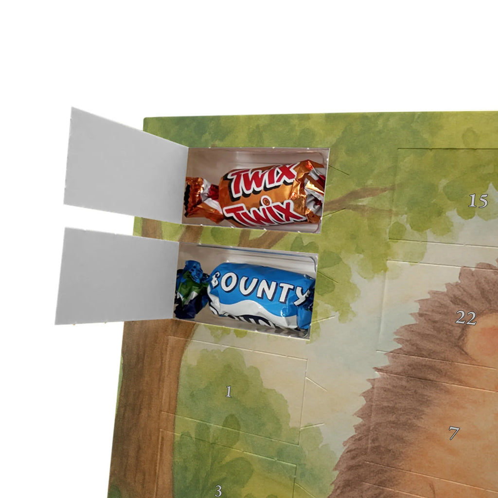 Chocolate advent calendar Hedgehog piece of cake Design card, gift ideas, gifts, small animals, cute, cute animal motives, hand drawn, funny sayings, good mood, special gifts, animal lover, baking gift, food saying, bake cake, birthday cake, invitation party, cake