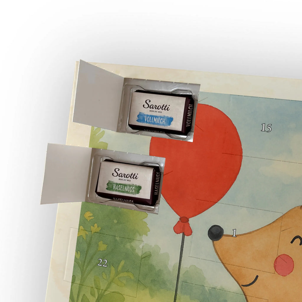 Chocolate advent calendar Hedgehog balloon Design card, gift ideas, gifts, small animals, cute, cute animal motives, hand drawn, funny sayings, good mood, special gifts, animal lover, Balloon, Birthday, Birthday Child