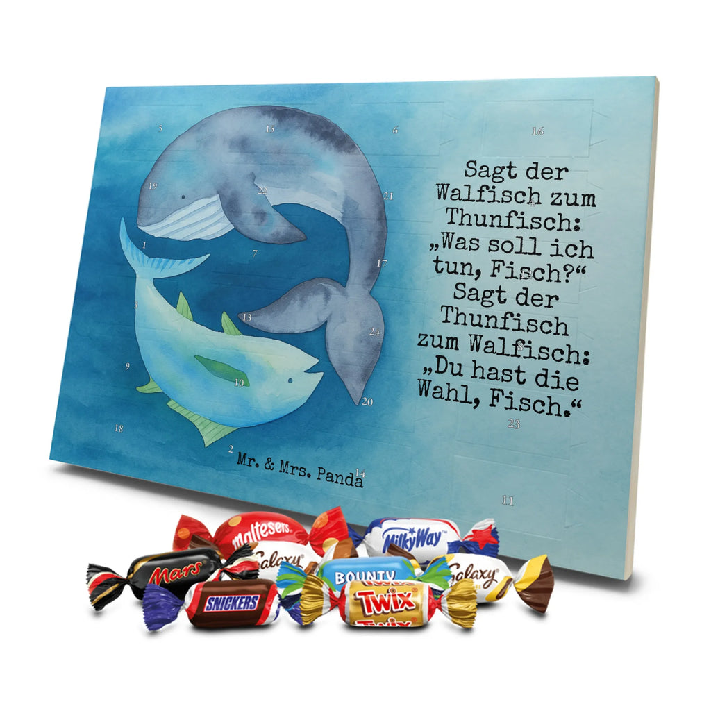 Chocolate advent calendar whale tuna Design card, gift ideas, gifts, small animals, cute, cute animal motives, hand drawn, funny sayings, good mood, special gifts, animal lover, tuna, word joke funny, choice, joke, saying funny, flat joke, whale, flat joke gift, saying of the day