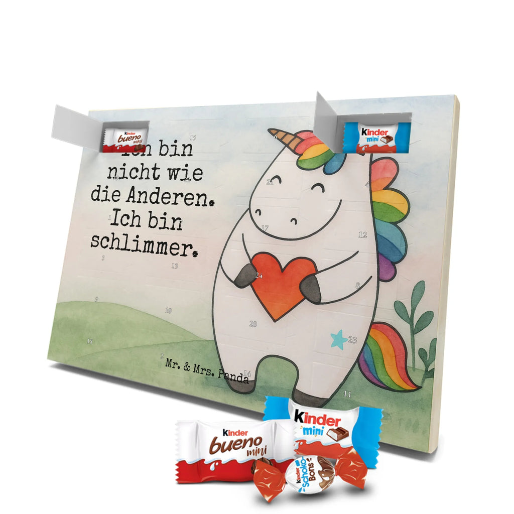 Chocolate advent calendar unicorn Heart Design different, heart, girlfriend present, girlfriend gift, bad girl, evil
