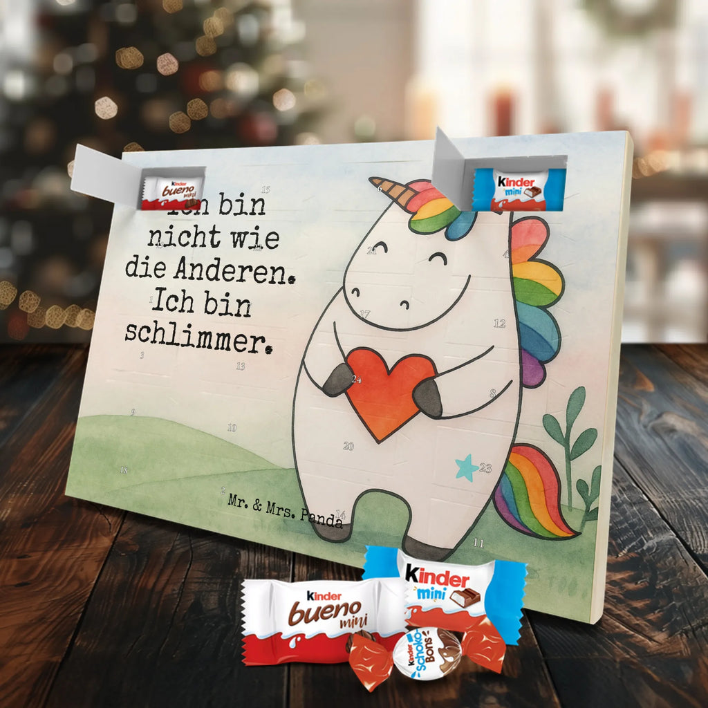 Chocolate advent calendar unicorn Heart Design different, heart, girlfriend present, girlfriend gift, bad girl, evil