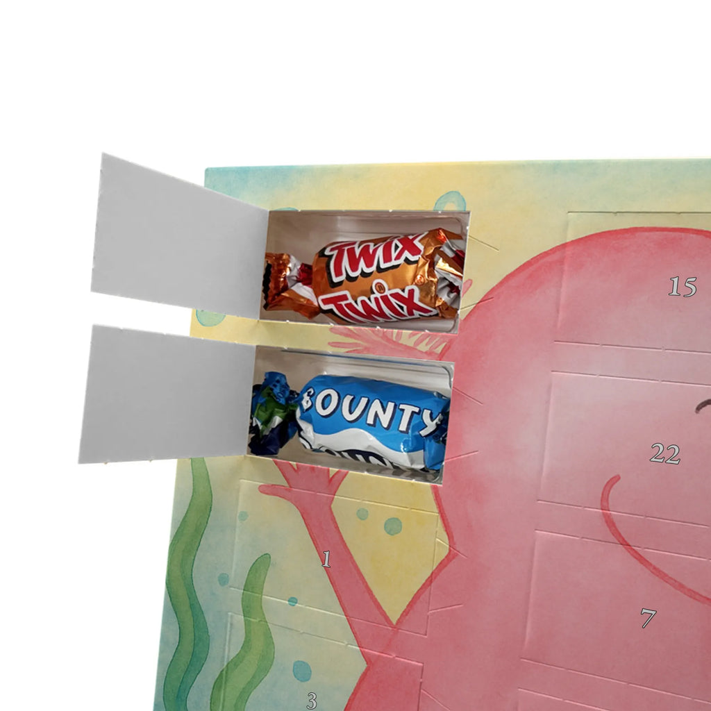 Chocolate advent calendar axolotl Hooray Design Axelotl, marine animals, Mexican walking fish, salamander, fun, joy, cheerful, satisfaction, tail, amphibian