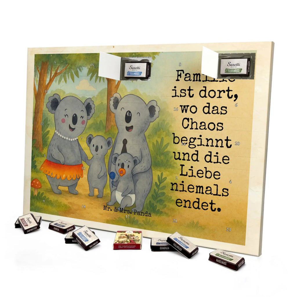 Chocolate advent calendar Koala Family Design Father's Day, Mother's Day, siblings, family life, children