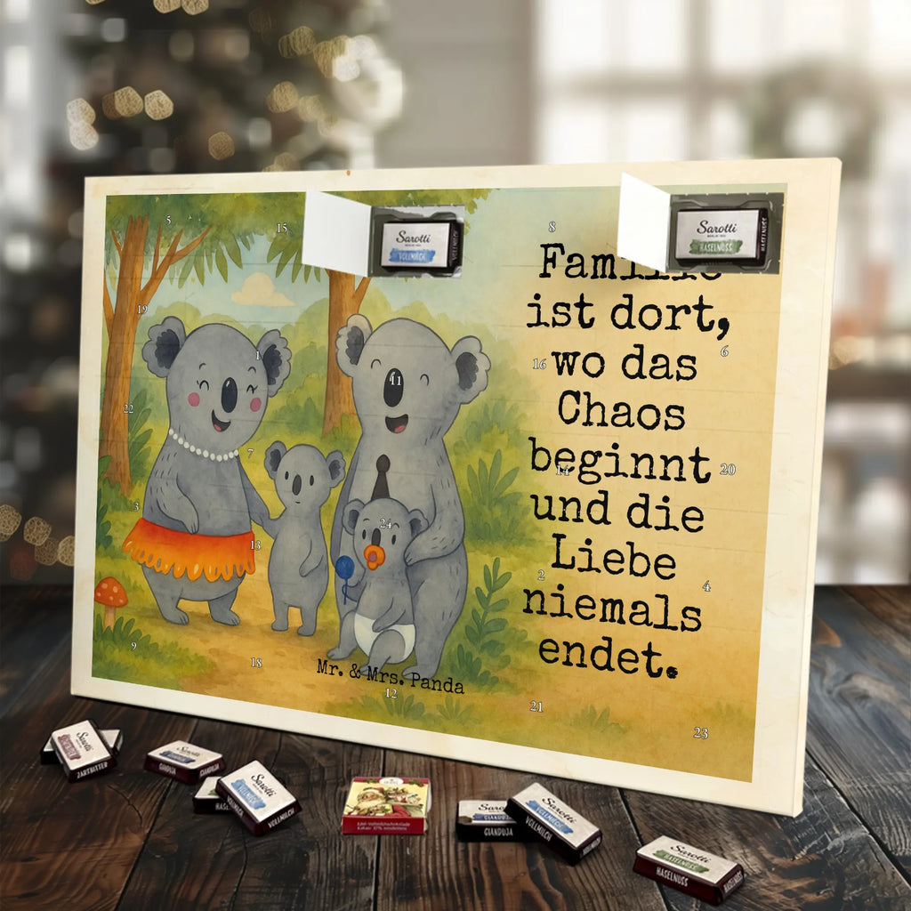 Chocolate advent calendar Koala Family Design Father's Day, Mother's Day, siblings, family life, children