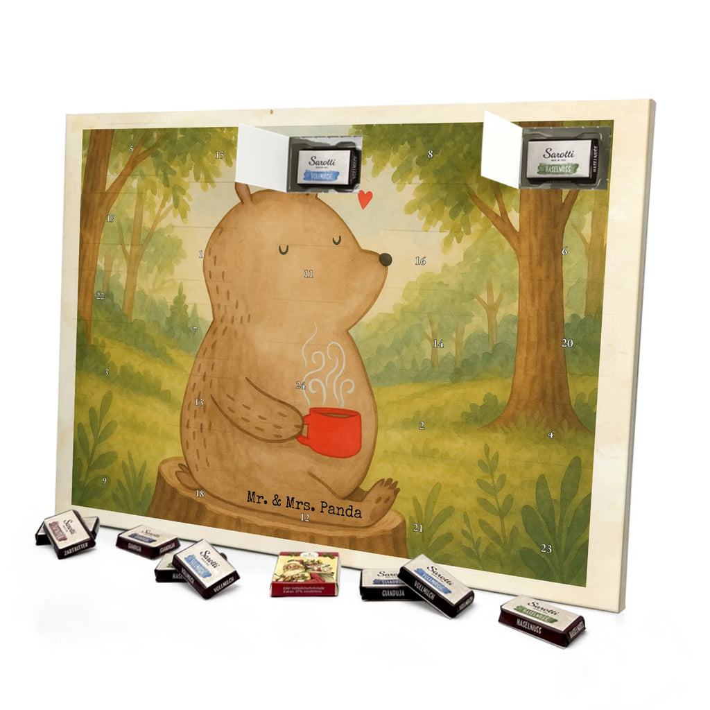 Chocolate advent calendar bear Coffee Design teddy bear, cuddly toy, conquer the world, morning routine, bears, save the world, good morning