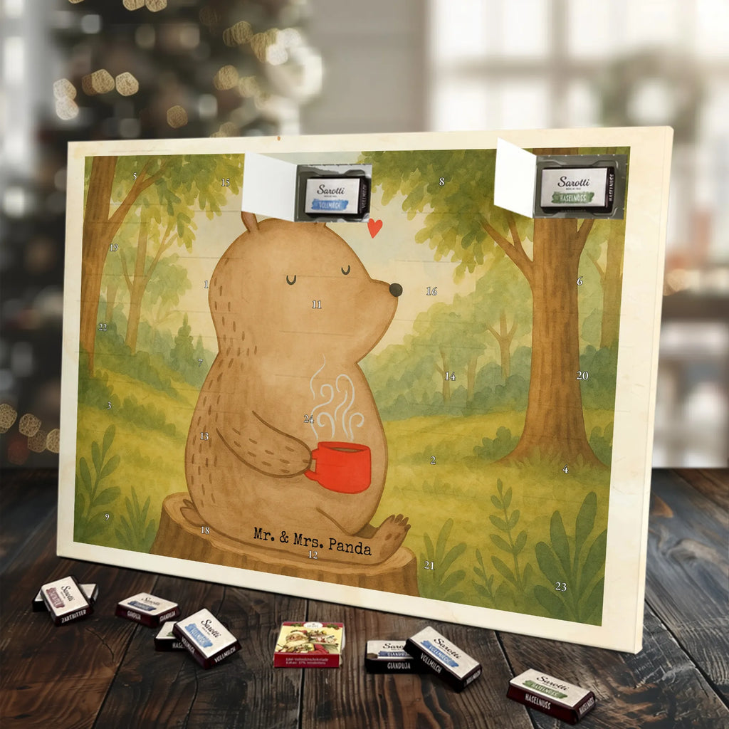 Chocolate advent calendar bear Coffee Design teddy bear, cuddly toy, conquer the world, morning routine, bears, save the world, good morning