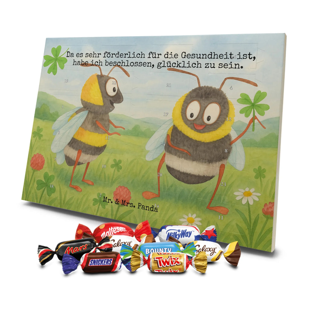 Chocolate advent calendar bumblebees shamrock Design card, gift ideas, gifts, small animals, cute, cute animal motives, hand drawn, funny sayings, good mood, special gifts, animal lover, bumblebee, saying happy, saying positive, saying beautiful, bee decoration, be happy, become happy
