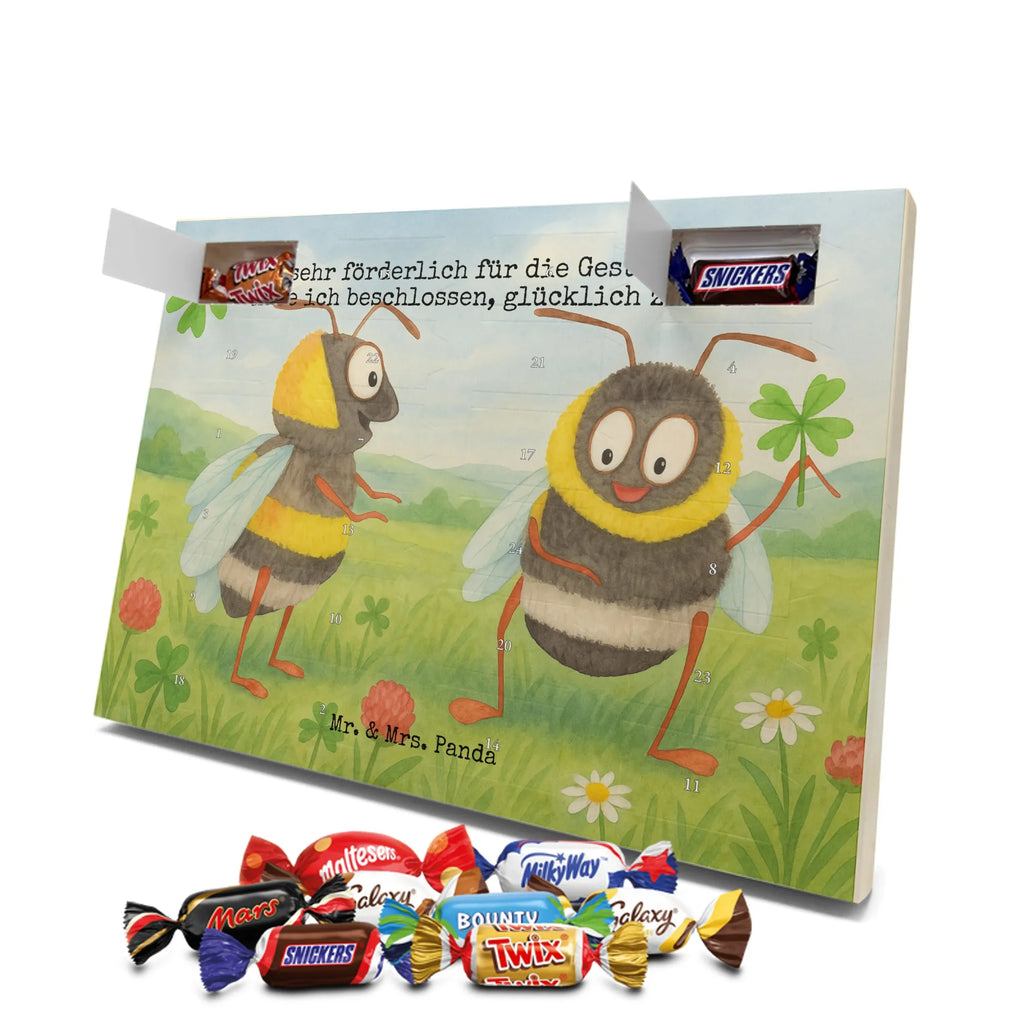 Chocolate advent calendar bumblebees shamrock Design card, gift ideas, gifts, small animals, cute, cute animal motives, hand drawn, funny sayings, good mood, special gifts, animal lover, bumblebee, saying happy, saying positive, saying beautiful, bee decoration, be happy, become happy