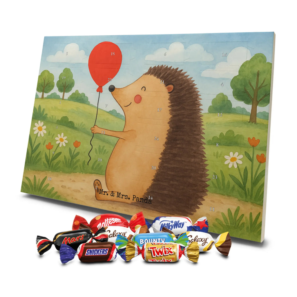 Chocolate advent calendar Hedgehog balloon Design card, gift ideas, gifts, small animals, cute, cute animal motives, hand drawn, funny sayings, good mood, special gifts, animal lover, Balloon, Birthday, Birthday Child