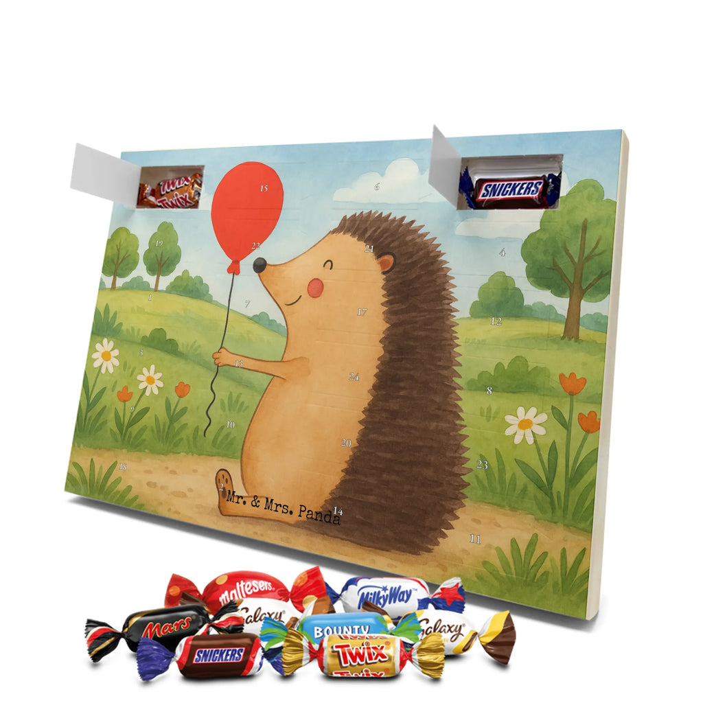 Chocolate advent calendar Hedgehog balloon Design card, gift ideas, gifts, small animals, cute, cute animal motives, hand drawn, funny sayings, good mood, special gifts, animal lover, Balloon, Birthday, Birthday Child