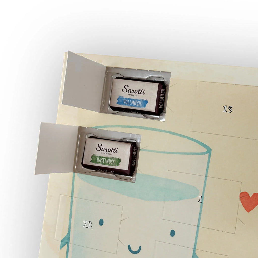 Chocolate advent calendar milk biscuit Design card, gift ideas, gifts, small animals, cute, cute animal motives, hand drawn, funny sayings, good mood, special gifts, animal lover, motif sweet, perfect couple, cookies, biscuit, invitation breakfast, romantic