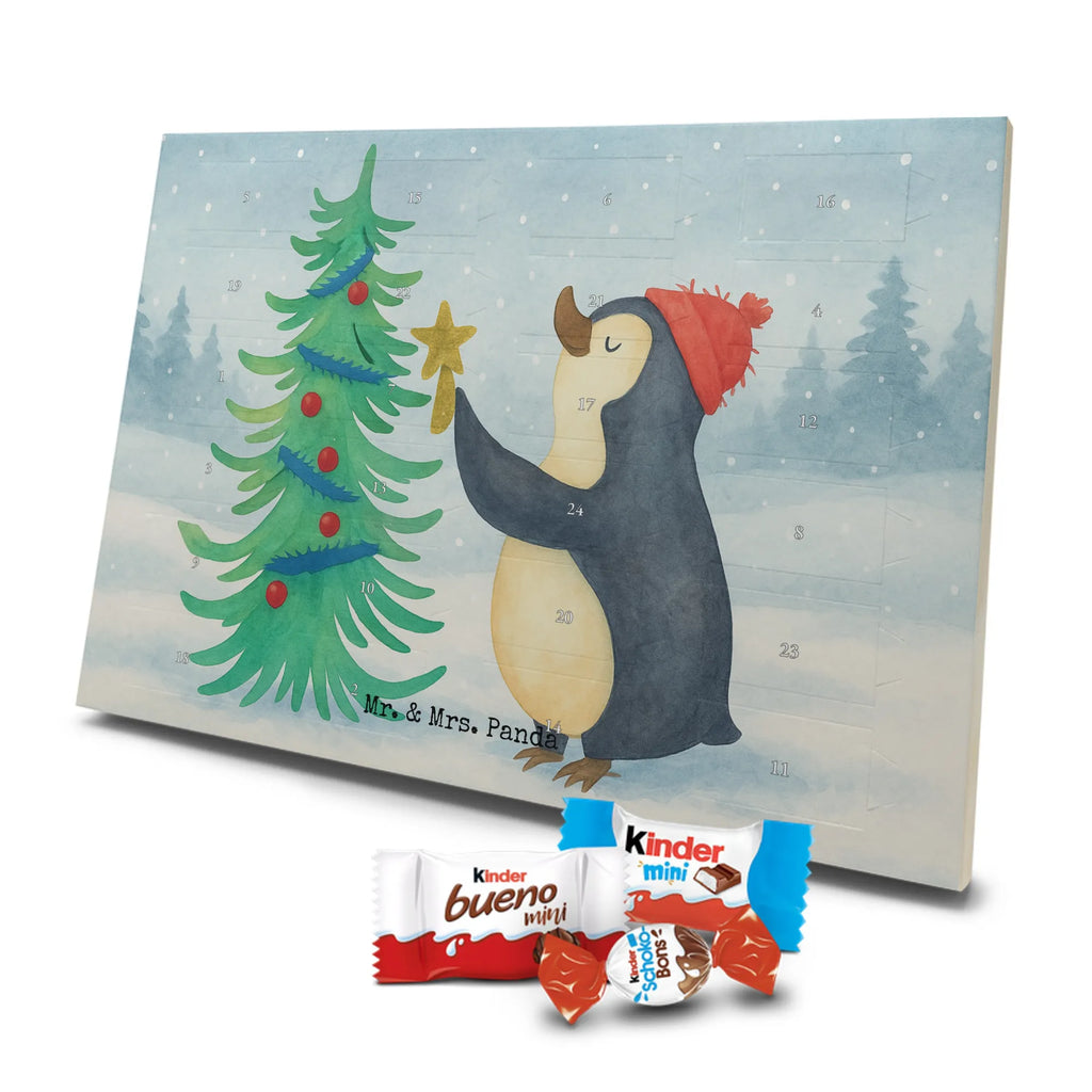 Chocolate advent calendar penguin Christmas tree Design Christmas time, snow