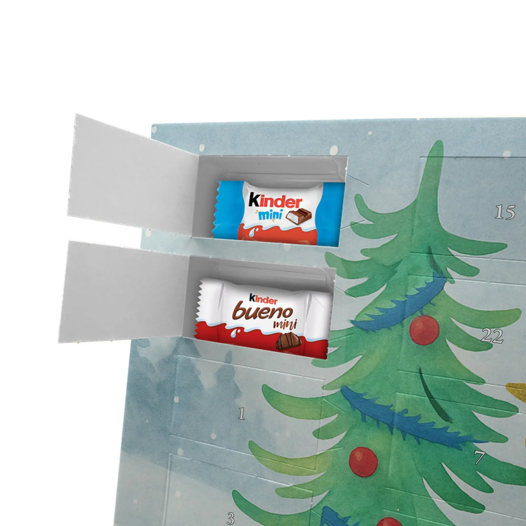 Chocolate advent calendar penguin Christmas tree Design Christmas time, snow