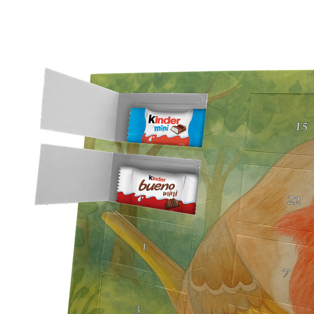 Chocolate advent calendar robin feathers Design card, gift ideas, gifts, small animals, cute, cute animal motives, hand drawn, funny sayings, good mood, special gifts, animal lover, bird, slogan courage, flying, motivation pictures, robin, motivation slogans, slogan motivation