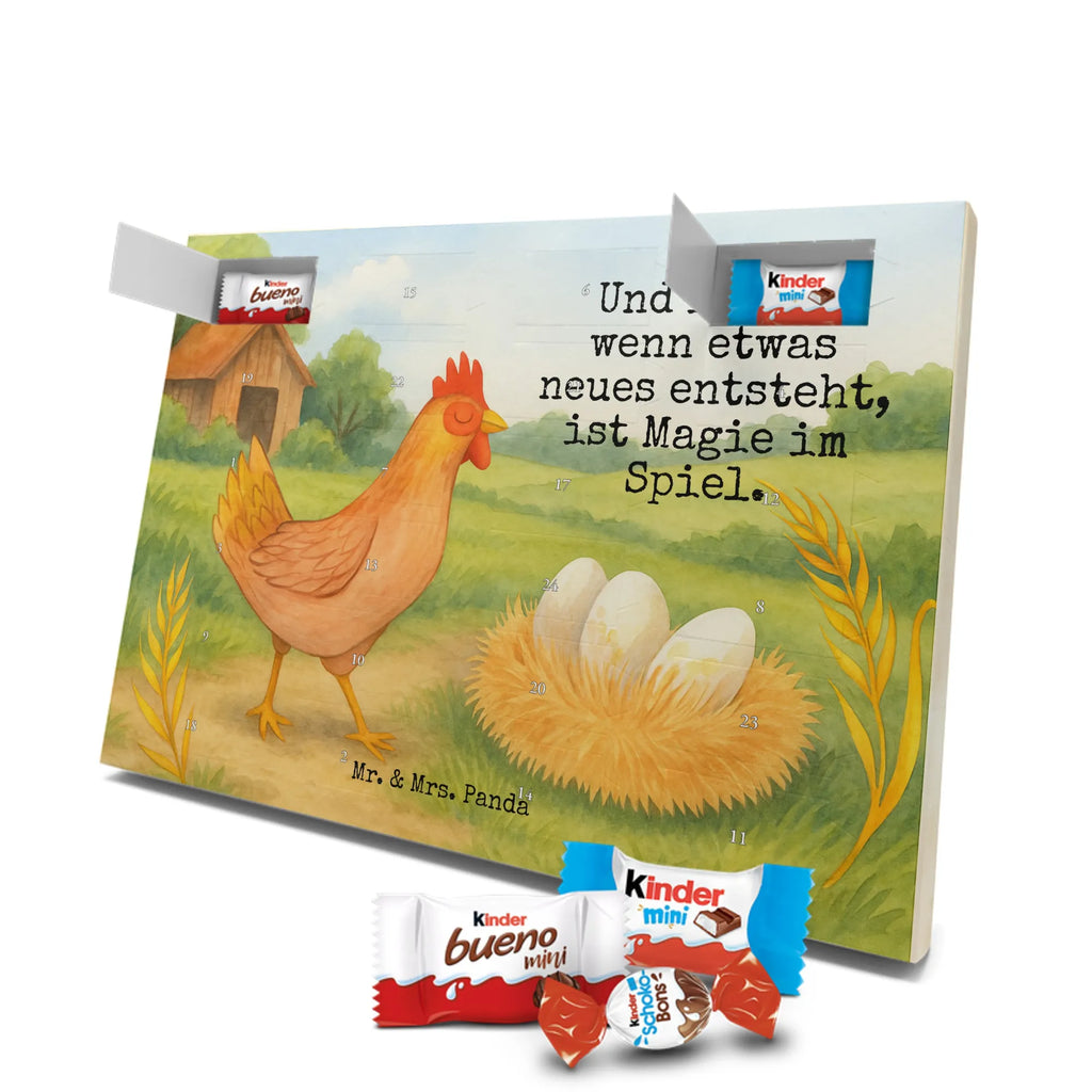 Chocolate advent calendar Chicken Proud Design farm, farm animals, animals, birth, pregnancy, cock, hen, yard, saying, magic, eggs, country life, chicken