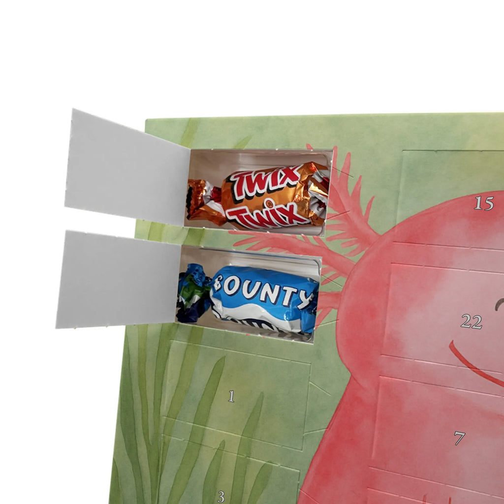 Chocolate advent calendar axolotl Happy Design Axelotl, marine animals, Mexican walking fish, salamander, good mood, tail, amphibian