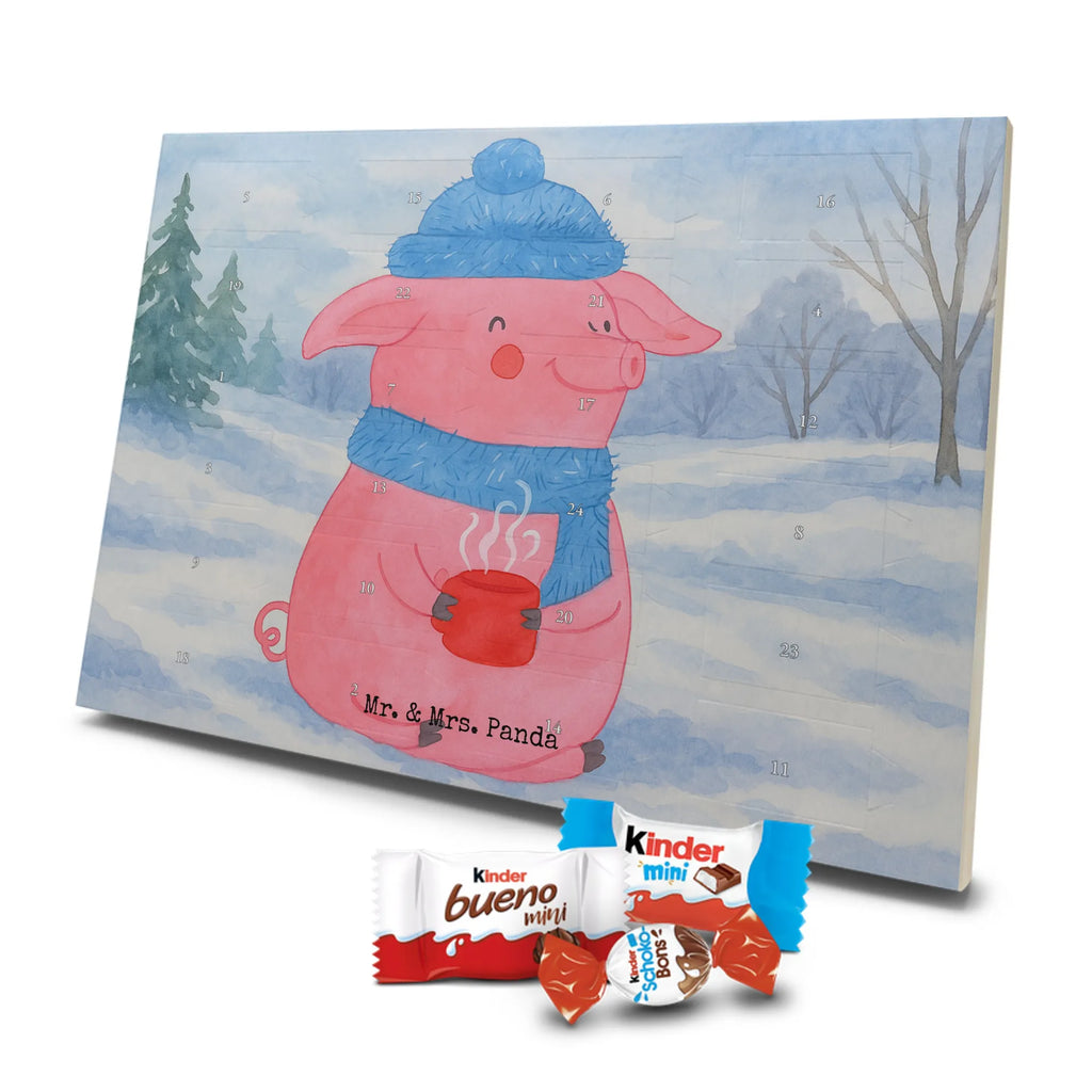 Chocolate advent calendar piggy Mulled wine Design Christmas time, snow, mulled wine, Christmas market, drunk, saying