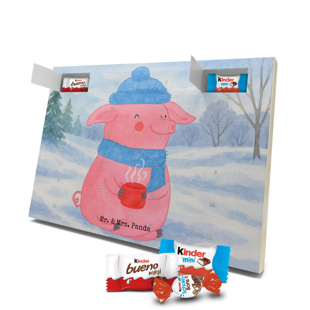 Chocolate advent calendar piggy Mulled wine Design Christmas time, snow, mulled wine, Christmas market, drunk, saying